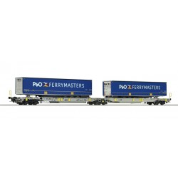 ROCO Wagon-poche double articulé  AAE avec semi-remorquesP&O Ferrymasters