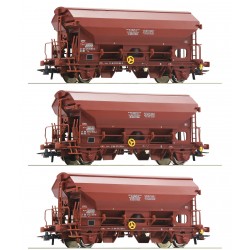 ROCO H0 Coffret de trois wagons à toit pivotant de la DB AG