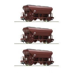 ROCO H0 Coffret de trois pièces: Wagons à déchargement automatique, CFL