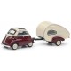 SCHUCO  H0 BMW Isetta avec mini caravane