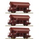 ROCO H0 Coffret de Trois wagons Wagons de déchargement automatique, SNCB