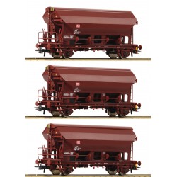 ROCO H0 Coffret de trois pièces: Wagons à déchargement automatique, DB AG