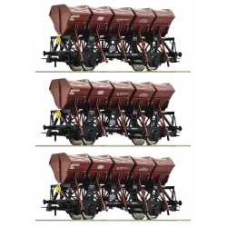 ROCO H0 Coffret de 3 pièces: Wagons à bennes basculantes, DB