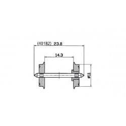 ROCO DC Radsatz 11mm (1 Paar) zweia